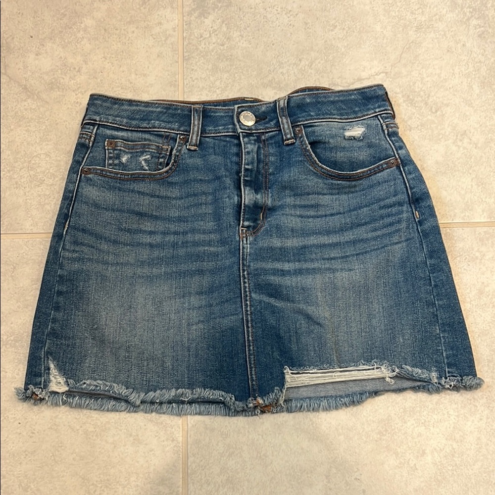American Eagle Outfitters Blue Casual Mini Skirt